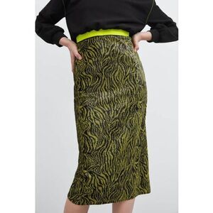 Zara Sequined Abstract Printed Midi Pencil Skirt